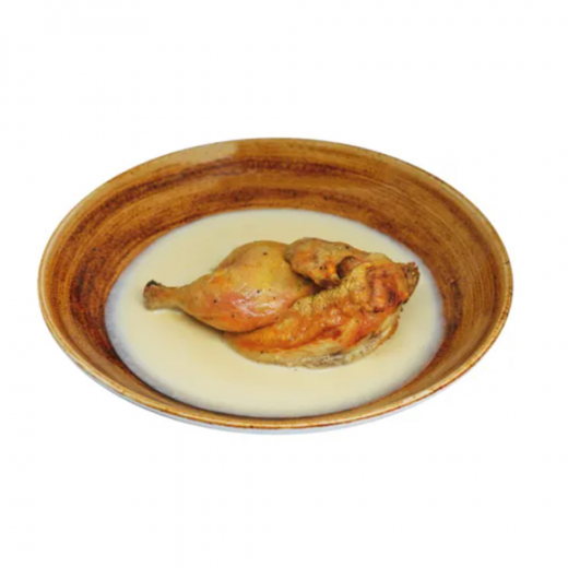 Запечене курча в вершково-винному соусі